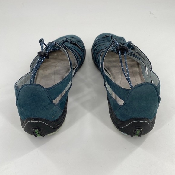 Jambu Eldorado Teal Blue Leather Memory Foam Comfort Casual Sandals Womens Sz 10 - Picture 8 of 8